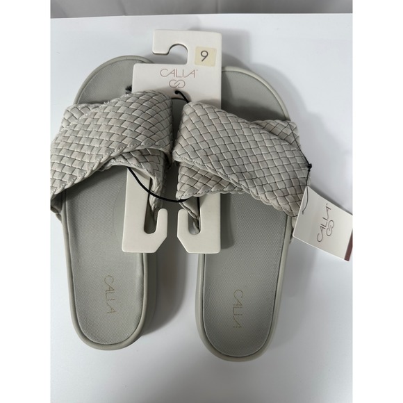 Calia Shoes - CALIA Women's Size 9 Ground Fennel Woven Slide Sandals NWT